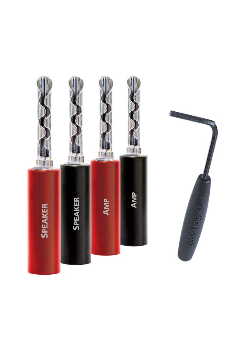 AudioQuest AudioQuest SureGrip #100 Series Silver Bananas 8 pack 