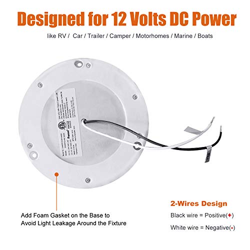 Facon 3Packs 5Inch LED RV Panel Light Surface Mount, 12V DC Interior Light with On&Off Switch and Blue Indicator, for RV Motorhome Camper Caravan Marine (4000K Cool White Light) - Image 5