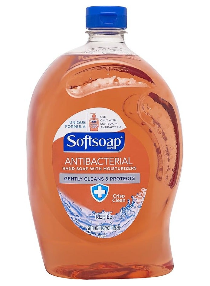 Softsoap Antibacterial Crisp Clean Hand Soap Refill, 56 Ounce - Image 2