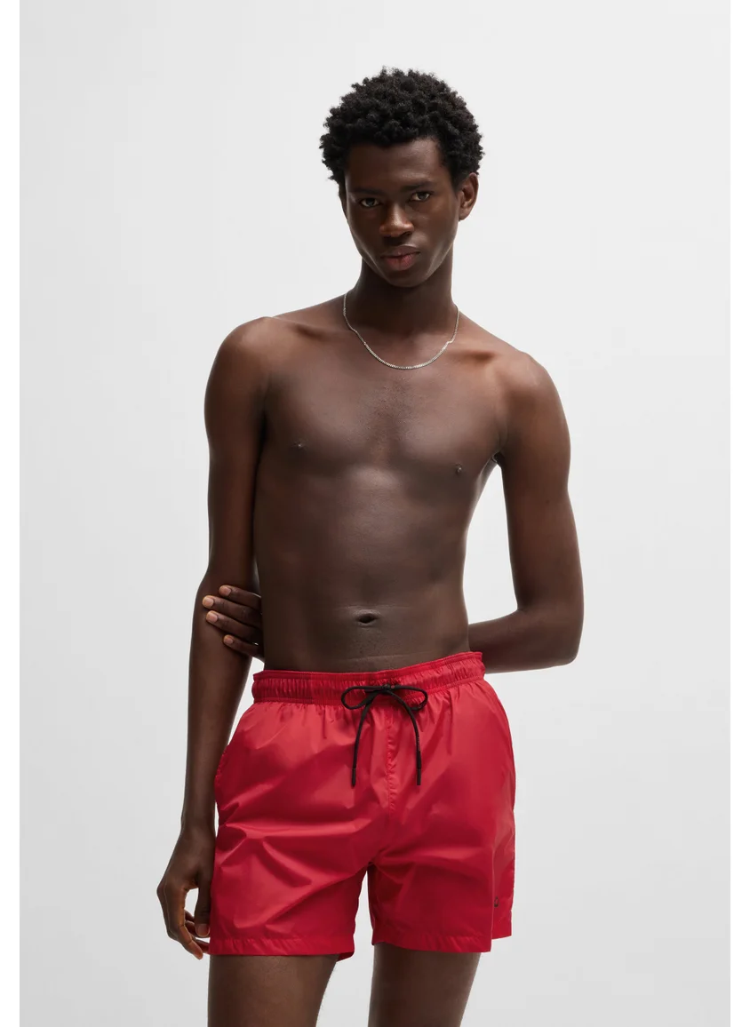 HUGO Fully lined swim shorts with contrast logo