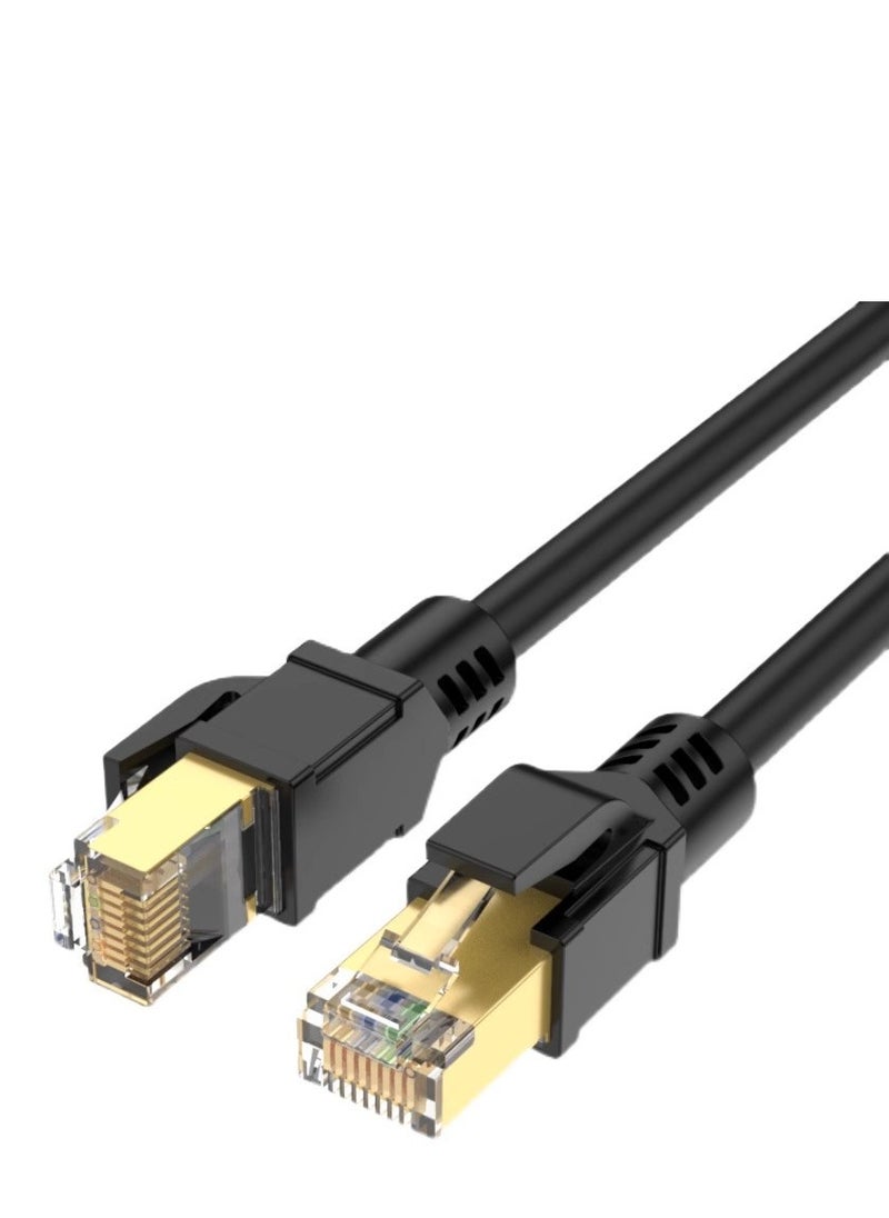 ماركة غير محددة كابل كات 8 إيثرنت RJ45 لشبكة إنترنت LAN مضفر محمي وعالي السرعة 40 جيجابايت في الثانية/2000 ميجاهرتز متوافق مع أجهزة سويتش الألعاب والكمبيوتر الشخصي وبلايستيشن 5 وبلايستيشن 4 وإكس بوكس والمودم والراوتر وموسع شبكة واي فاي  - Image 1