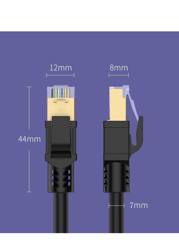 ماركة غير محددة كابل كات 8 إيثرنت RJ45 لشبكة إنترنت LAN مضفر محمي وعالي السرعة 40 جيجابايت في الثانية/2000 ميجاهرتز متوافق مع أجهزة سويتش الألعاب والكمبيوتر الشخصي وبلايستيشن 5 وبلايستيشن 4 وإكس بوكس والمودم والراوتر وموسع شبكة واي فاي  - Image 5
