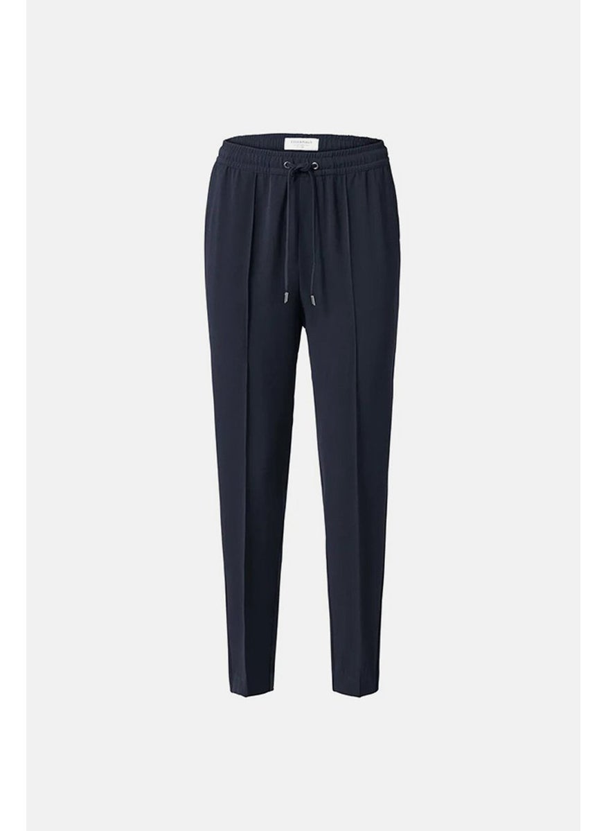 Tchibo - Women Plain Regular Fit Jogger Pants, Navy Blue - Image 1