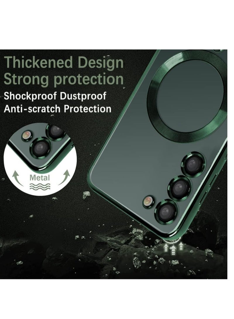 Magnetic Clear Case for Samsung Galaxy S23 with Camera Lens Protector Magsafe Compatible Electroplated Soft TPU Shockproof Anti-Scratch Phone Case - Image 4