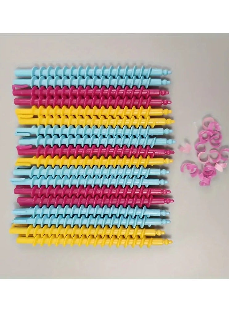 ORiTi 20pcs Hair Curler Set Spiral Hair Perm Rods DIY Plastic Barber Hairdressing Styling Curling Perm Rods - Image 1