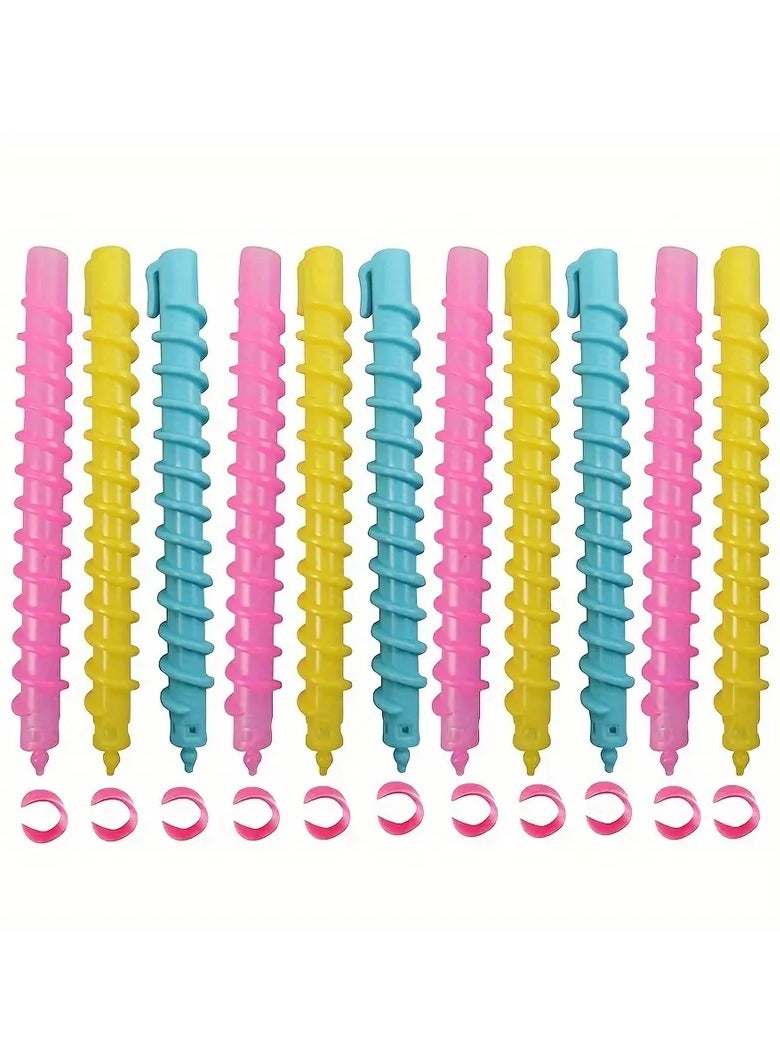 ORiTi 20pcs Hair Curler Set Spiral Hair Perm Rods DIY Plastic Barber Hairdressing Styling Curling Perm Rods - Image 2