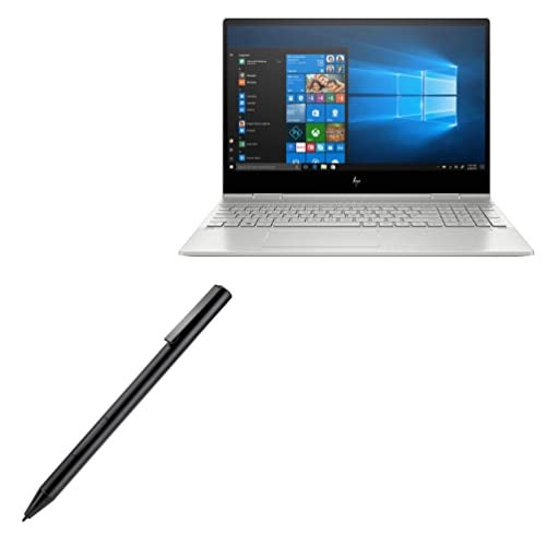 BoxWave قلم ستايلس BoxWave متوافق مع لابتوب HP Envy x360 القابل للتحويل 2 في 1 (15.6 بوصة) - قلم ستايلس نشط ActiveStudio 2019، قلم إلكتروني برأس رفيع للغاية - أسود جت - Image 1