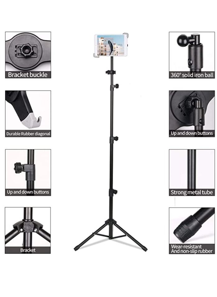 Gooseneck Flexible 360 degree Tripod Stand For Smart Phones And Ipad Tablets - Image 3