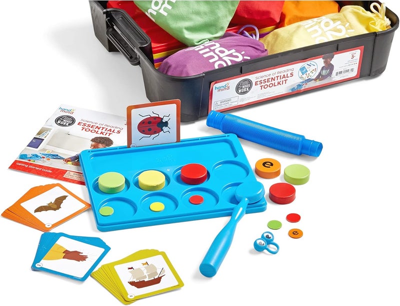 hand2mind hand2mind Little Minds at Work Science of Reading Essentials Toolkit by Tara West Decodable Reading Manipulatives Elkonin Boxes Letter Sounds Phonemic Awareness Preschool Learning Set of 6 - Image 2