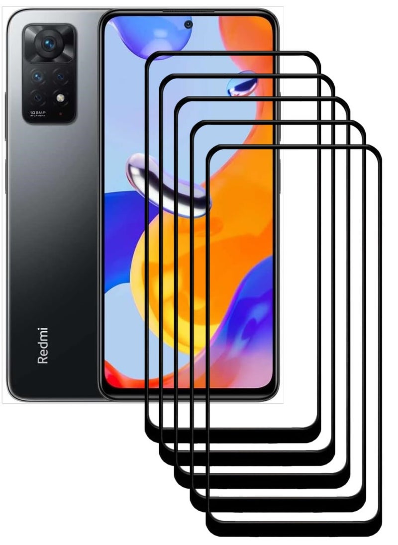 ACLIX 5 Pieces Antistatic ESD Dustproof Premium Quality High Definition Tempered Glass Screen Protector Designed For Xiaomi Redmi Note 11 Pro - Image 1