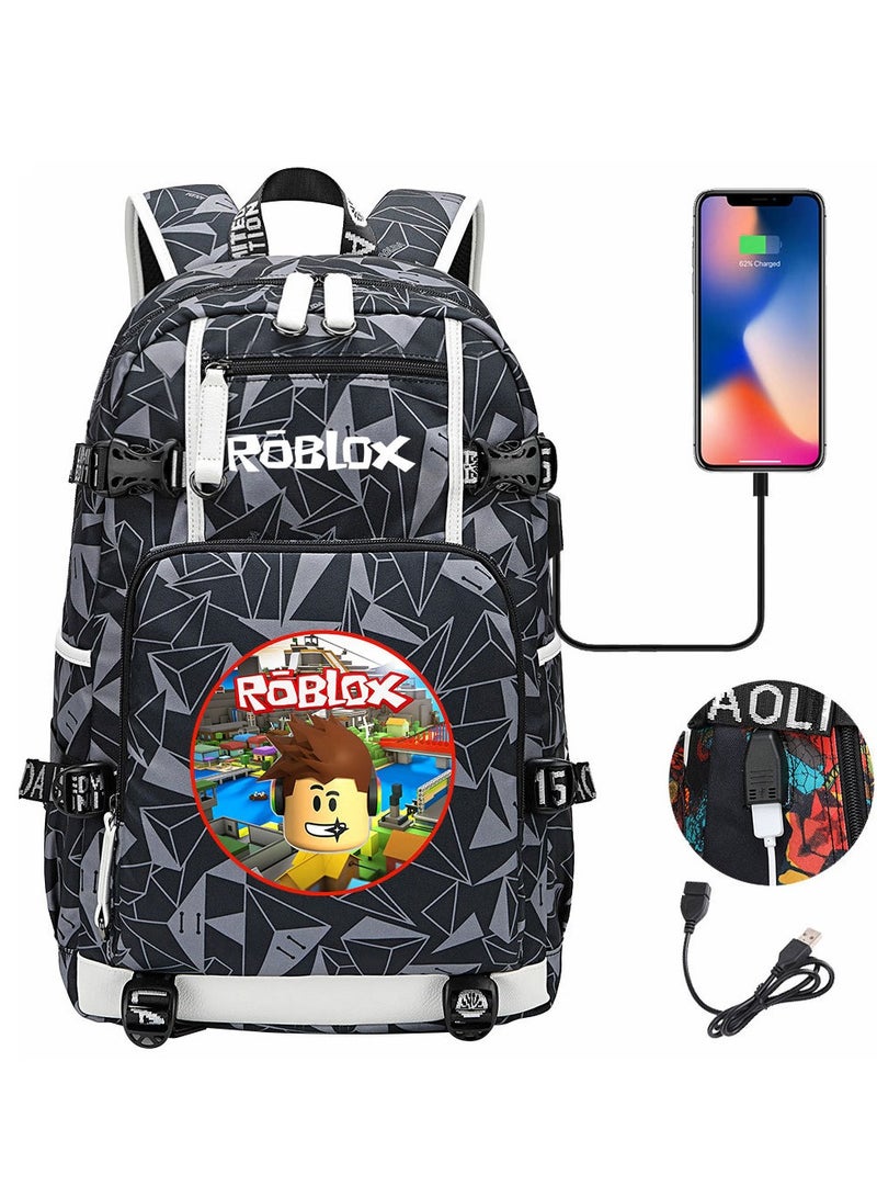ROBLOX Comic USB Password Lock Backpack Three-Piece Set