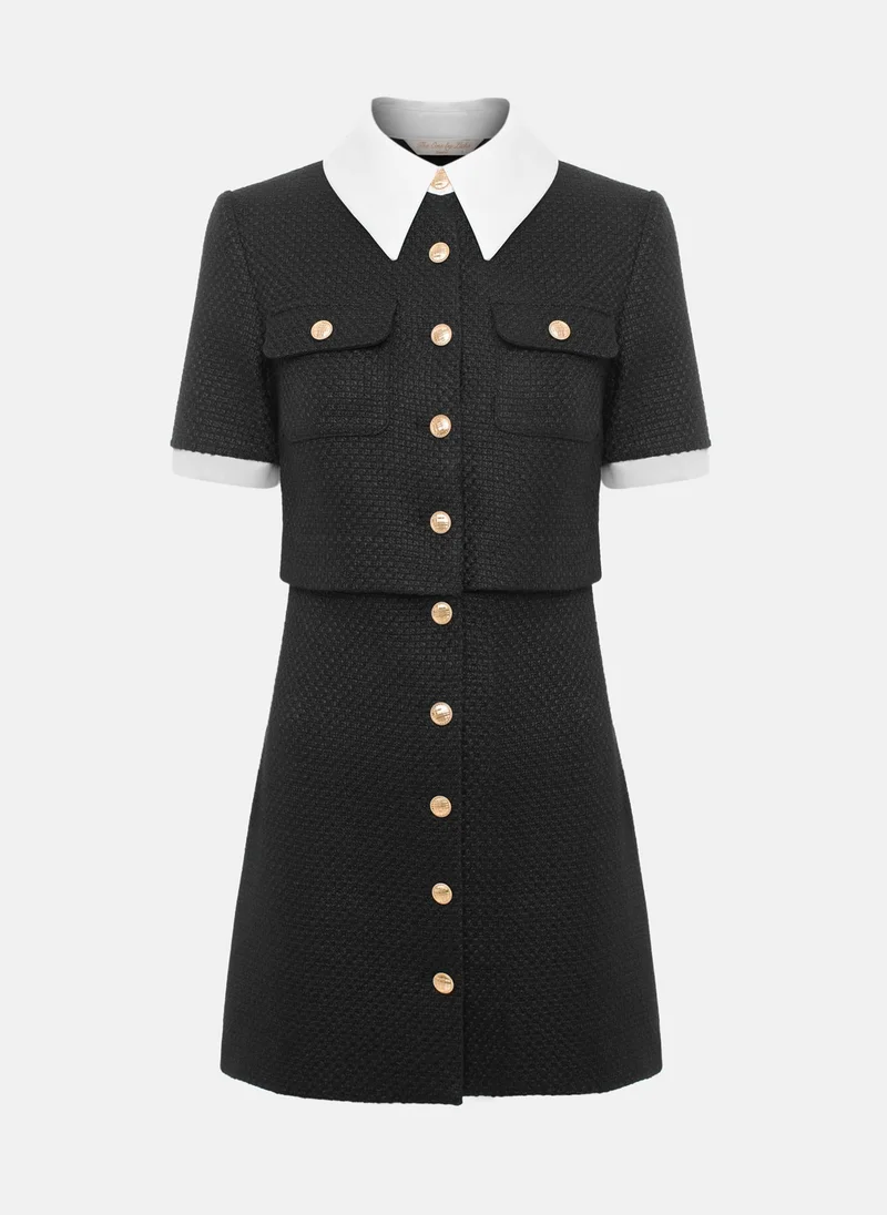 Lichi Tweed mini suiting dress with contrasting details
