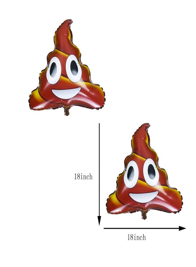 CSTYWC 4Pcs Funny Poop Balloons Set 22 Inch Poo Aluminum Foil Balloon Prank Joke Party Decoration, Halloween Party Decorations Supplies - Image 2