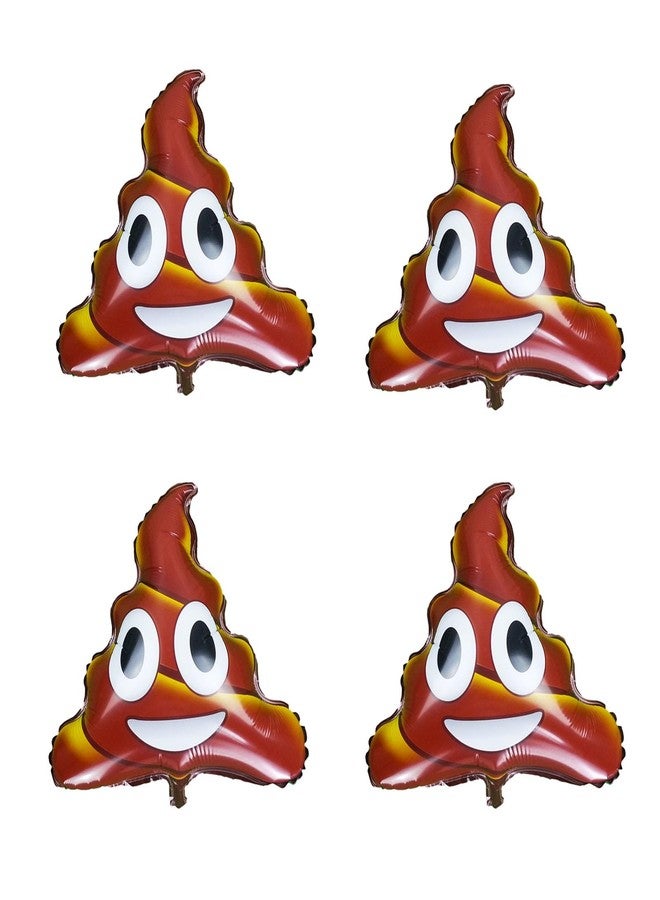 CSTYWC 4Pcs Funny Poop Balloons Set 22 Inch Poo Aluminum Foil Balloon Prank Joke Party Decoration, Halloween Party Decorations Supplies - Image 1
