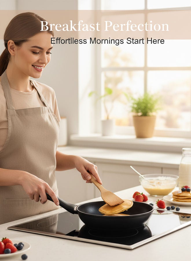 Trust Non-Stick Aluminium Frying Pan With Heat Resistant Handle Black 22cm - Image 4