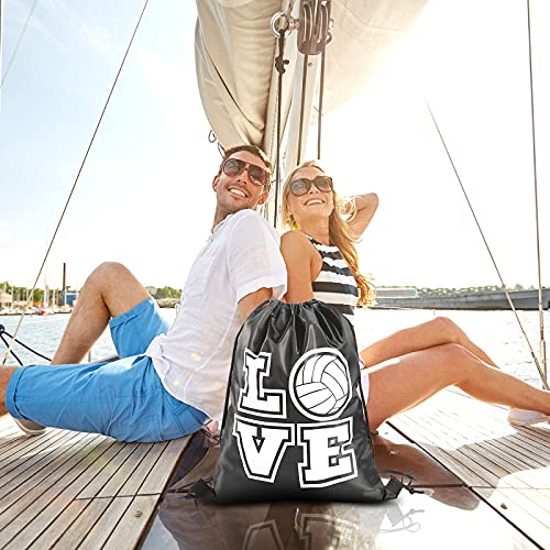 Shappy 12 Pcs 17 Inch Volleyball Style Drawstring Bag Sports Ball Backpack Drawstring Sack Cinch Bags for Team Gift Party Favors - Image 5
