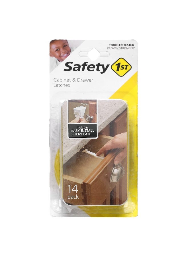 Safety 1st Safety 1st, Cabinet & Drawer Latches, 14 Pack  - Image 1