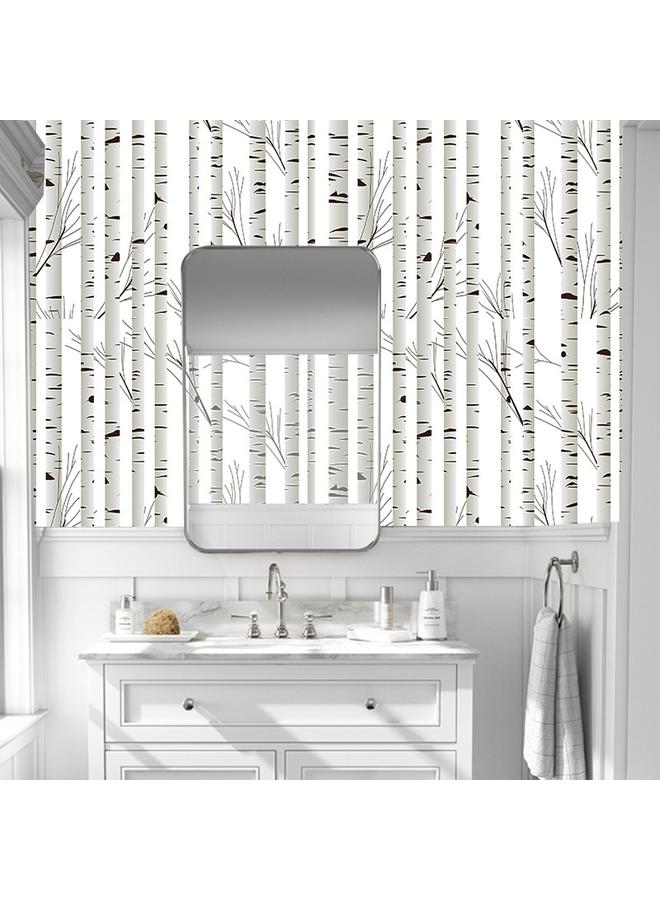 Bluejw Flower Wallpaper Self-adhesive Wood Grain Stickers Door Stickers Furniture Cabinet Moisture-proof Background Wall Stickers Bedroom Decoration - Image 2