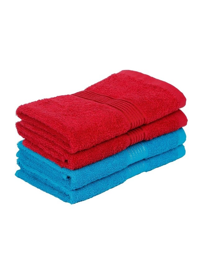 KOPA by Bianca 400 GSM 100% Cotton Soft Terry Towel l 4pc Hand Towel l Hand Towel Cotton l Kitchen Hand Towel l D`Ross l Venice Blue-Crimson - Image 3