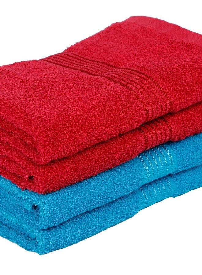 KOPA by Bianca 400 GSM 100% Cotton Soft Terry Towel l 4pc Hand Towel l Hand Towel Cotton l Kitchen Hand Towel l D`Ross l Venice Blue-Crimson - Image 4