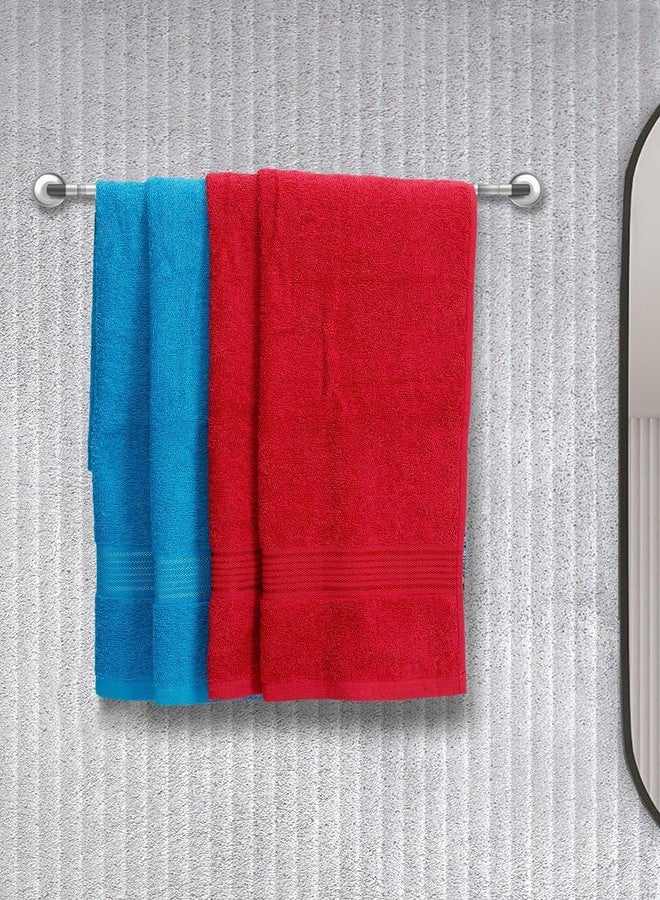 KOPA by Bianca 400 GSM 100% Cotton Soft Terry Towel l 4pc Hand Towel l Hand Towel Cotton l Kitchen Hand Towel l D`Ross l Venice Blue-Crimson - Image 1