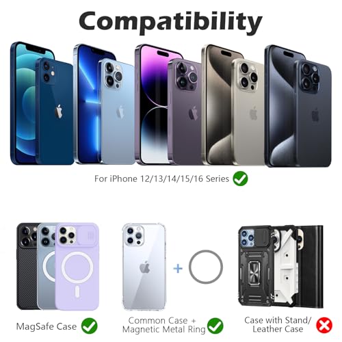 imluckies Magnetic Wallet for iPhone Magsafe, Double Stretchy Fabric Pocket Wallet, Magnet Credit ID Card Wallet Holder for iPhone 17 Pro Max / 17 Pro / 17/16 / 15/14 / 13/12 Series, Blue - Image 3