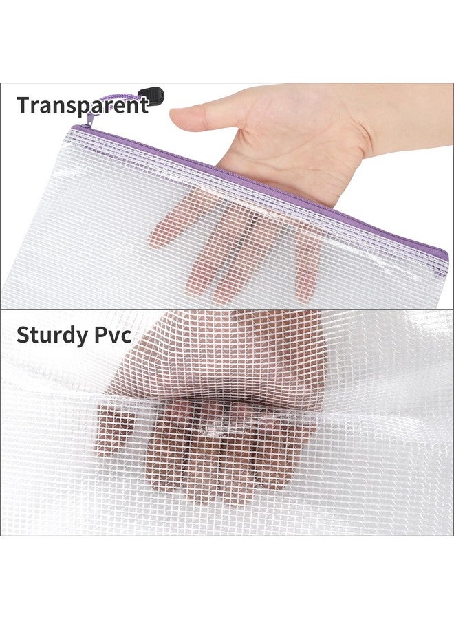 EOOUT EOOUT 20pcs Mesh Zipper Pouch, Waterproof Zipper Bags, 8 Sizes Plastic Travel Pouch, 10 Colors, Multipurpose for Board Game, Travel Storage, School Supplies, Office Appliances, Home Organize  - Image 1