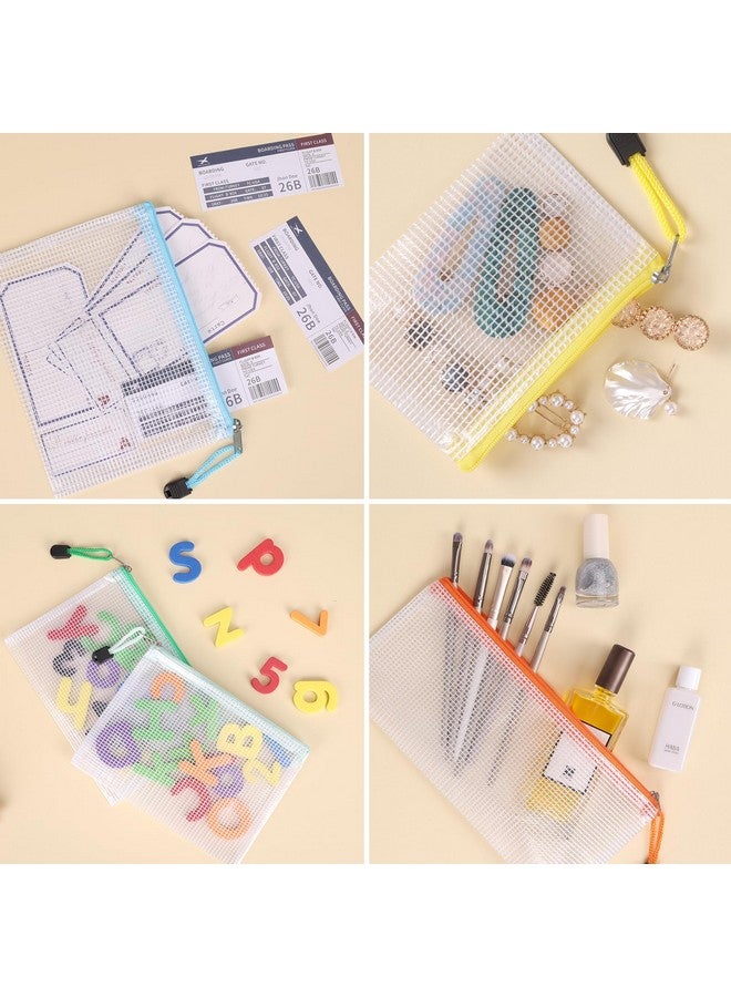 EOOUT EOOUT 20pcs Mesh Zipper Pouch, Waterproof Zipper Bags, 8 Sizes Plastic Travel Pouch, 10 Colors, Multipurpose for Board Game, Travel Storage, School Supplies, Office Appliances, Home Organize  - Image 2