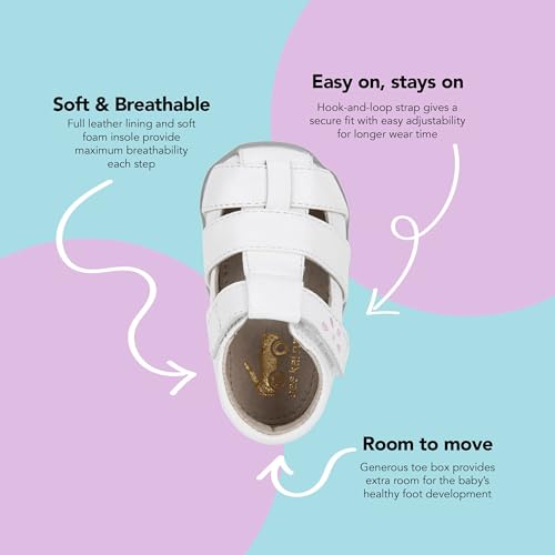 See Kai Run Brook III - Classic & Supportive Shoes for Early Walkers - White/Pink, 4 Infant - Image 4