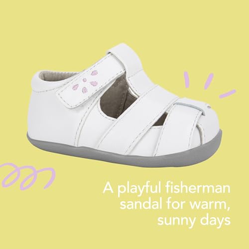 See Kai Run Brook III - Classic & Supportive Shoes for Early Walkers - White/Pink, 4 Infant - Image 5
