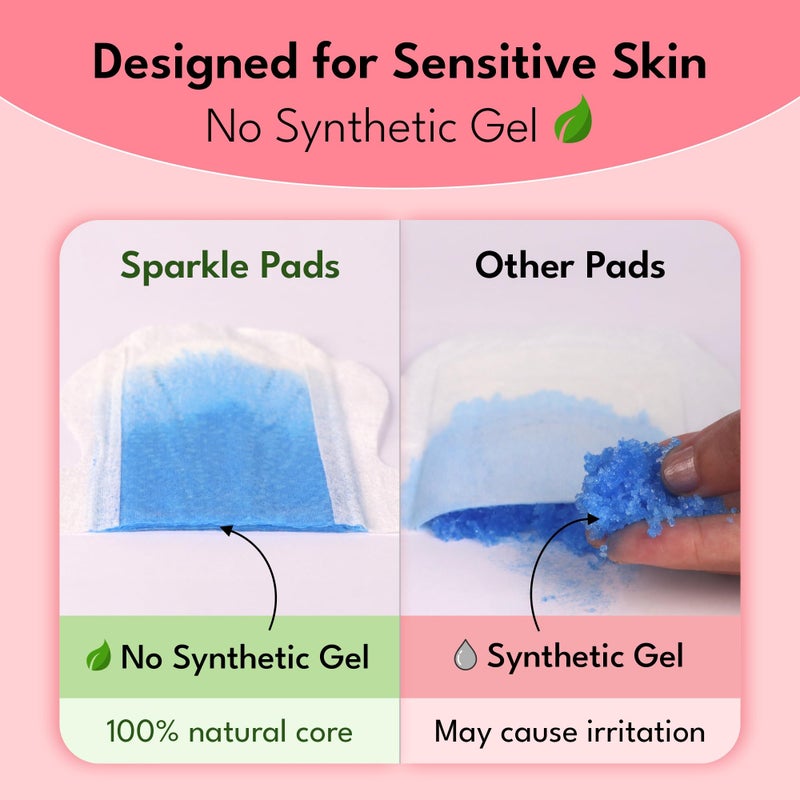 Sparkle Sanitary Pads for Women Overnight, Plant-Based Maxi Pads with Wings | Feminine Pads | Organic Pads | Period Pad Softer Than Cotton Pads, Heavy Absorbency, Unscented (Overnight Pads, 10 Count) - Image 3