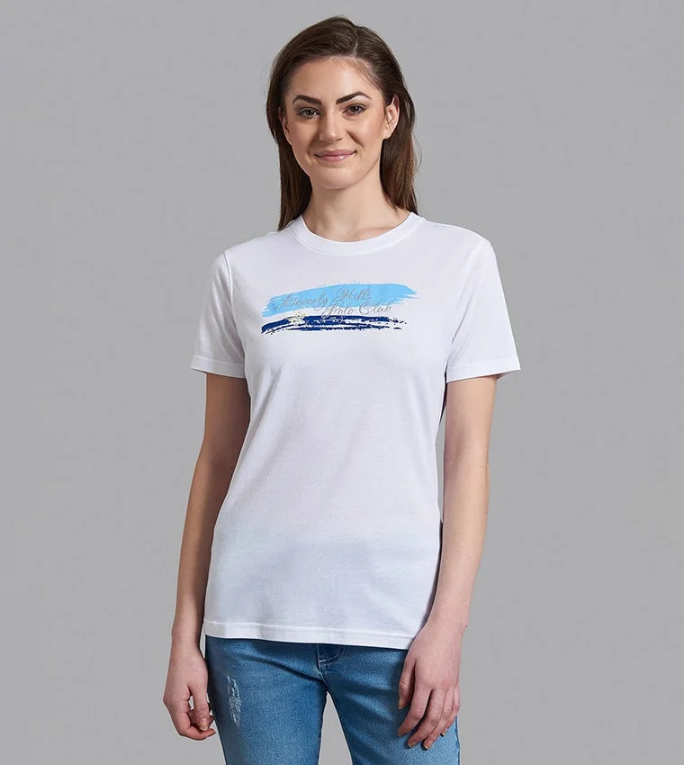 Printed Crew Neck Short Sleeves T-Shirt