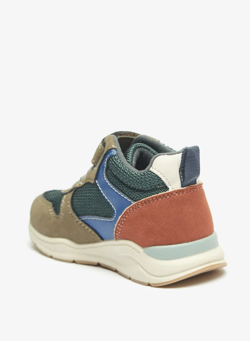 ال بي ال من شو اكسبرس Boys Colourblock High Top Casual Sneakers With Hook And Loop Closure