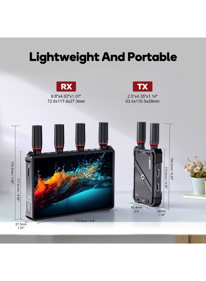 جهاز إرسال واستقبال HDMI لاسلكي، موسع فيديو طويل المدى 400 متر، جهاز انعكاس الشاشة (1×TX + 1×RX) - Image 4