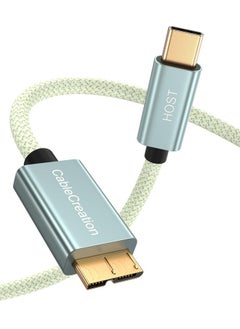 CableCreation CableCreation Short Micro B to USB C Cable 1Feet, USB 3.1 C to USB Micro B Cable 10Gbps, USB C to External Hard Drive Cord Compatible with MacBook Pro, Air, Galaxy S5, My Passport Elements etc, Green  - Image 1