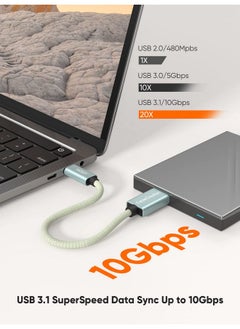 CableCreation CableCreation Short Micro B to USB C Cable 1Feet, USB 3.1 C to USB Micro B Cable 10Gbps, USB C to External Hard Drive Cord Compatible with MacBook Pro, Air, Galaxy S5, My Passport Elements etc, Green  - Image 4