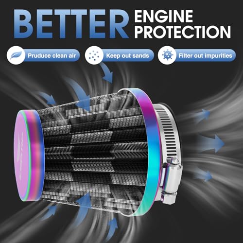 YWLUWEI 2PCS Motorcycle 50MM Air Filter for ATV SSR TTR Dirt Bike Pit Bike Mini Bike GY6 Scooter Motorcycle High Performance Air Filter - Image 3