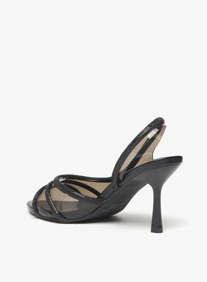 Flora Bella Women's Embellished Slip-On Sandals with Stiletto Heels