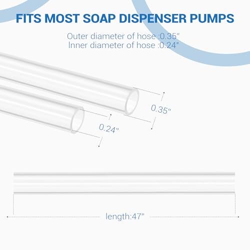 Yofidra Sink Soap Dispenser Extension Kit: Under Sink Dish Soap Dispenser with 47" Tube Hose and Check Valve for Prevent Backflow Countertop Kitchen Sink Accessories - Image 3