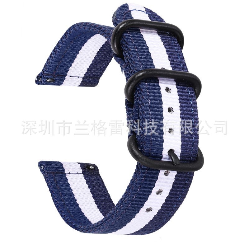 Samsung Gear S3/S2 Thickened Nylon Canvas Watch Band Quick Detach Universal Strap 18/20/22/24Mm - Image 1