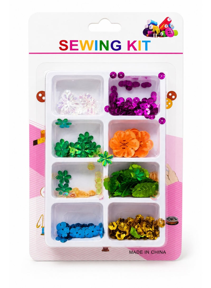 Complete Sewing Decoration Kit – Colorful Sequins & Craft Embellishments for DIY Cards, Clothes, Home Decor, Hair Accessories, Phone Cases & Nail Art - Image 1
