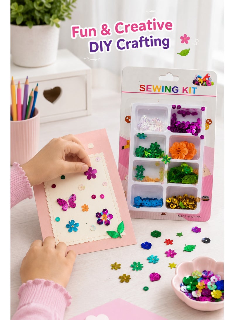 Complete Sewing Decoration Kit – Colorful Sequins & Craft Embellishments for DIY Cards, Clothes, Home Decor, Hair Accessories, Phone Cases & Nail Art - Image 5