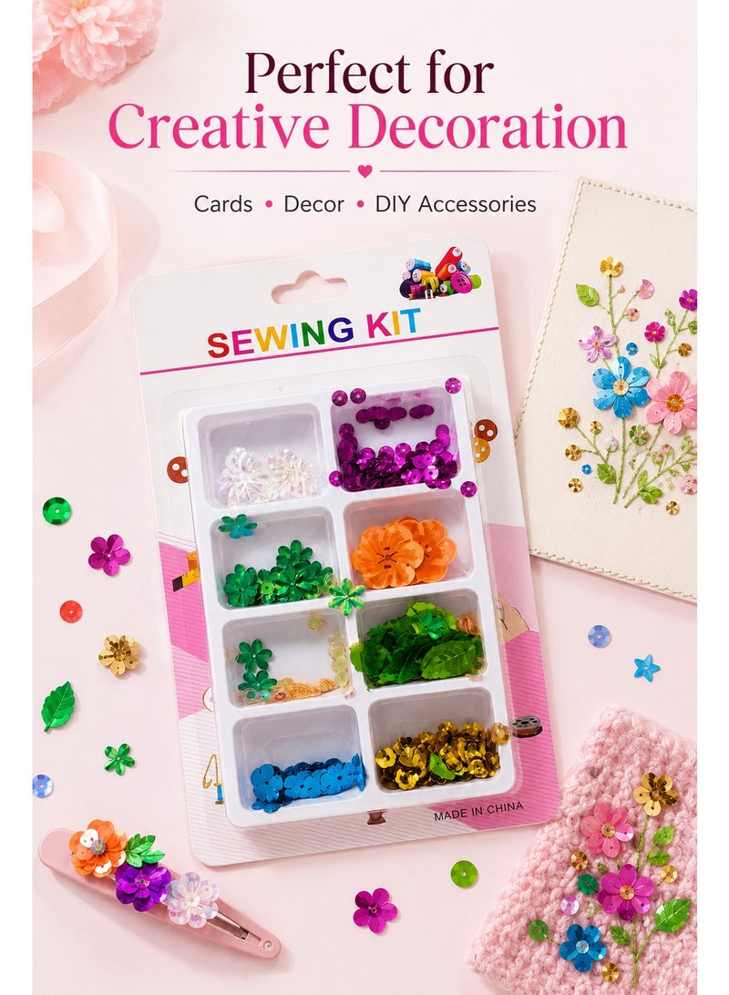 Complete Sewing Decoration Kit – Colorful Sequins & Craft Embellishments for DIY Cards, Clothes, Home Decor, Hair Accessories, Phone Cases & Nail Art - Image 4