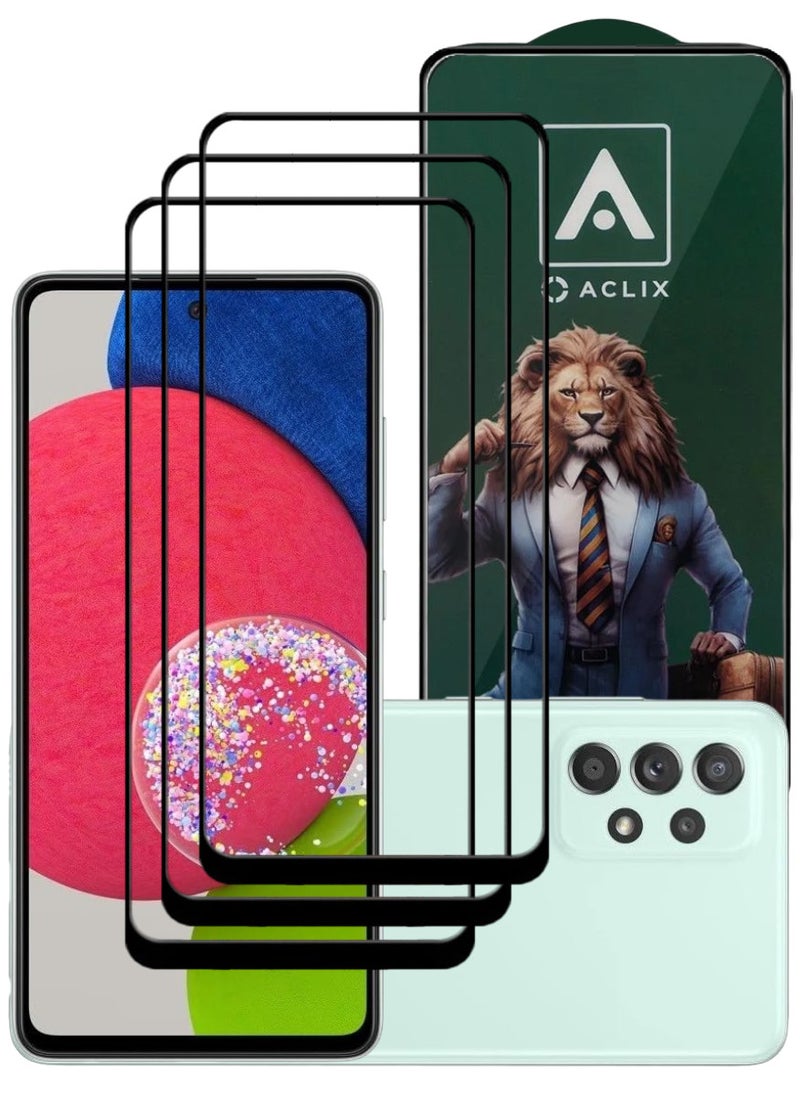 ACLIX 3 Pieces Antistatic ESD Dustproof Premium Quality High Definition Tempered Glass Screen Protector Designed For Samsung Galaxy A52s 5G - Image 1