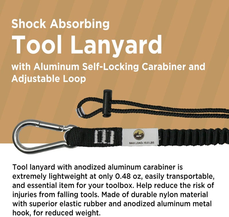 afp Universal Full-Body Fall Protection Safety Harness with Dorsal D-Ring and Mating Buckle Legs | High-Visibility Green | Shock Absorbing Lanyard & Tool Lanyard (OSHA/ANSI) - Image 4