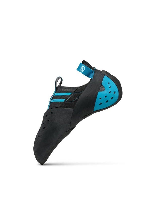SCARPA Instinct S Slip-On Rock Climbing Shoes for Sport Climbing and Bouldering, Black/Azure, 6.5-7 Women/5.5-6 Men - Image 4