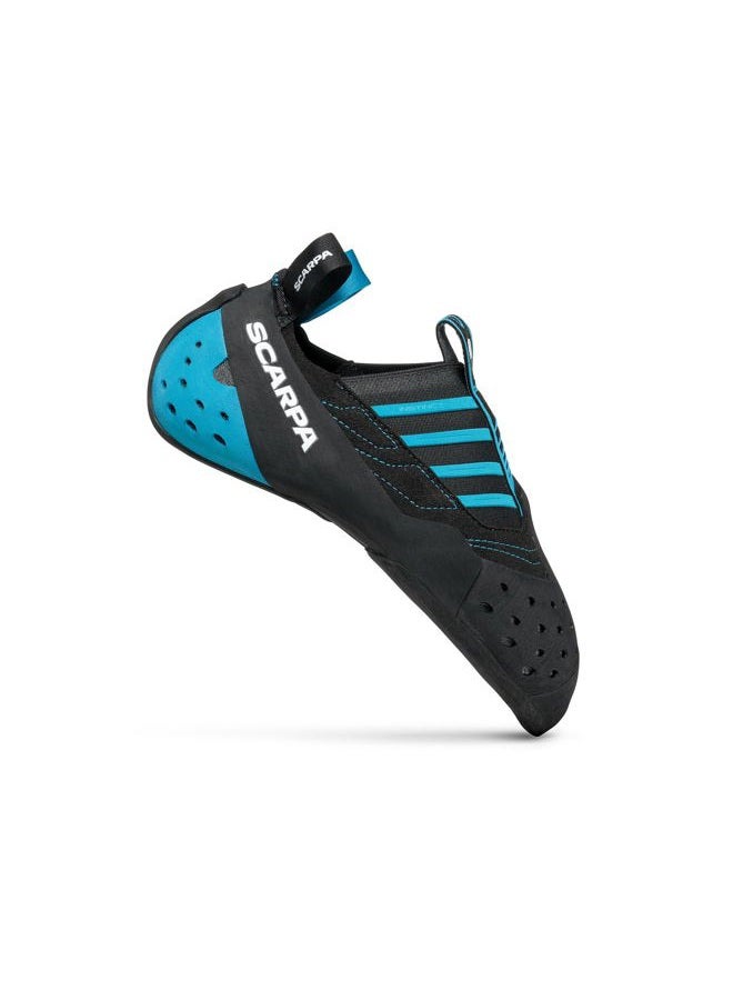 SCARPA Instinct S Slip-On Rock Climbing Shoes for Sport Climbing and Bouldering, Black/Azure, 6.5-7 Women/5.5-6 Men - Image 1