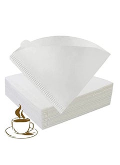 رانك  قمع تقطير V60 سيراميك 02 أبيض مع فلاتر قهوة v60 عدد 100 فلتر مقاس 02 حجم كبير ابيض  - Image 2