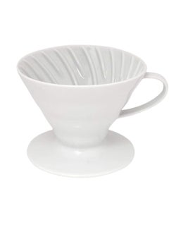 رانك  قمع تقطير V60 سيراميك 02 أبيض مع فلاتر قهوة v60 عدد 100 فلتر مقاس 02 حجم كبير ابيض  - Image 3