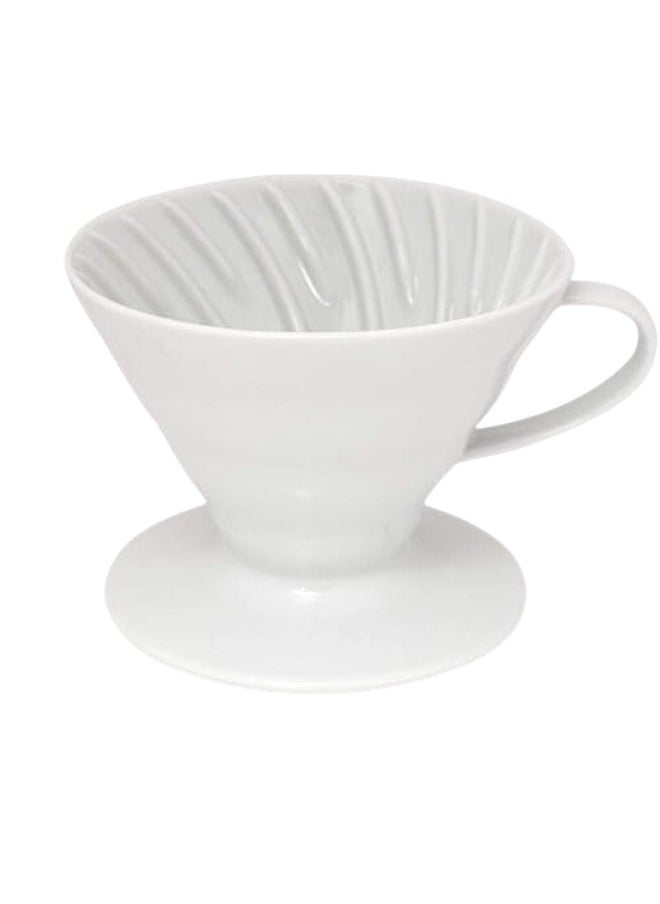 رانك  قمع تقطير V60 سيراميك 02 أبيض مع فلاتر قهوة v60 عدد 100 فلتر مقاس 02 حجم كبير ابيض  - Image 3